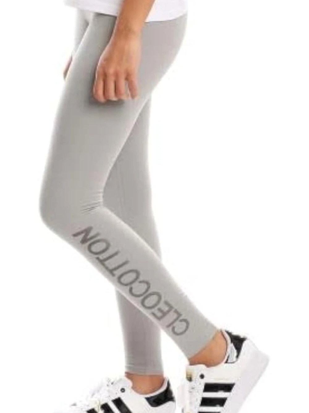 CleoCotton Rich Women's Leggings, High Waist, Pockets, Ultra Soft ~ (SMALL)